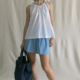 Blue chambray shorts
